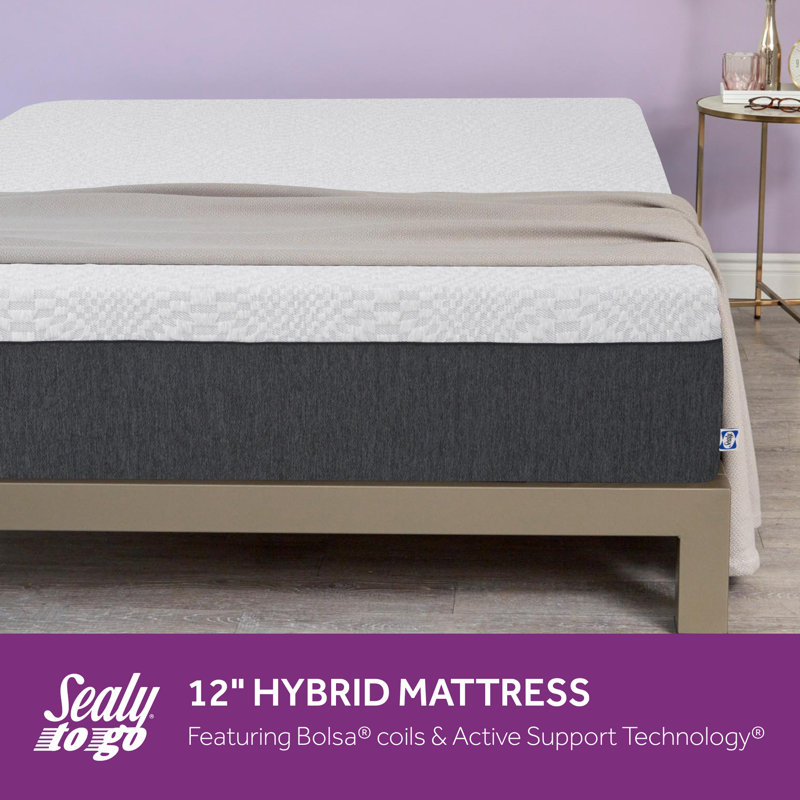 Sealy To Go 12" Medium Hybrid Mattress In a Box, King