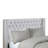 Upholstered Headboard For Bedroom, Button Tufting, Double Nailhead , Black Legs, Grey , 68.47"W Modern Upholstery Headboard, Design, 8.47"D X 55.07"H To 60.75"H-820048602