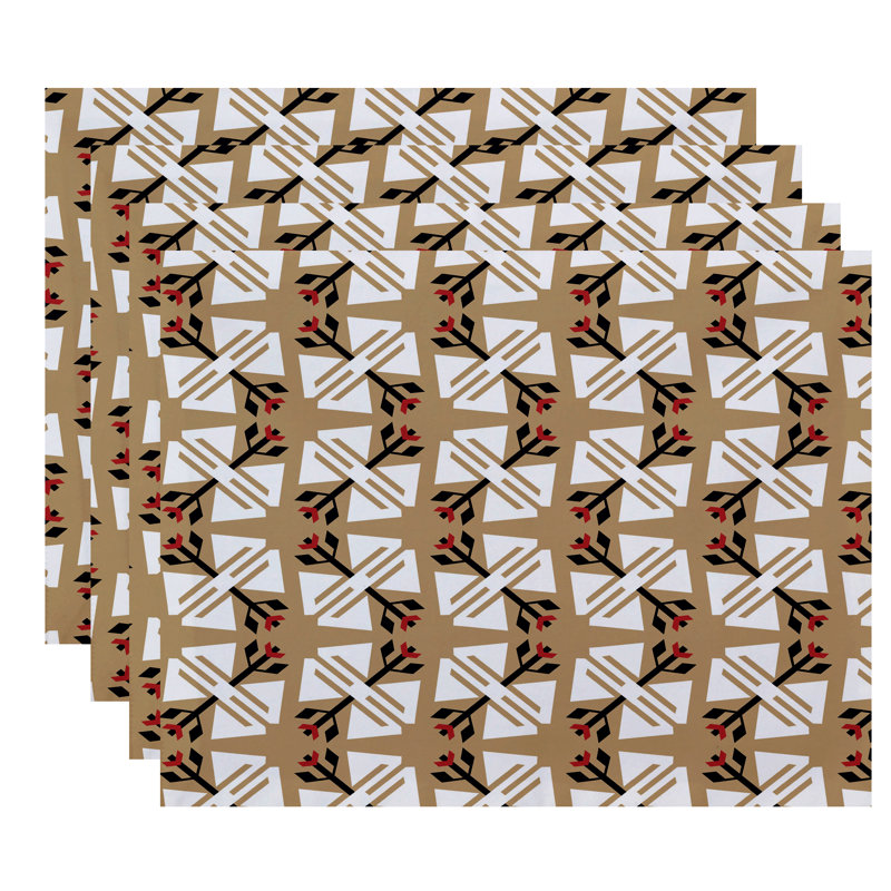 Ensemble de napperons 4 pièces Alfreda, Taupe