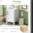 Compact Space-saving White Vanity Solid Wood Modern Small Bathroom