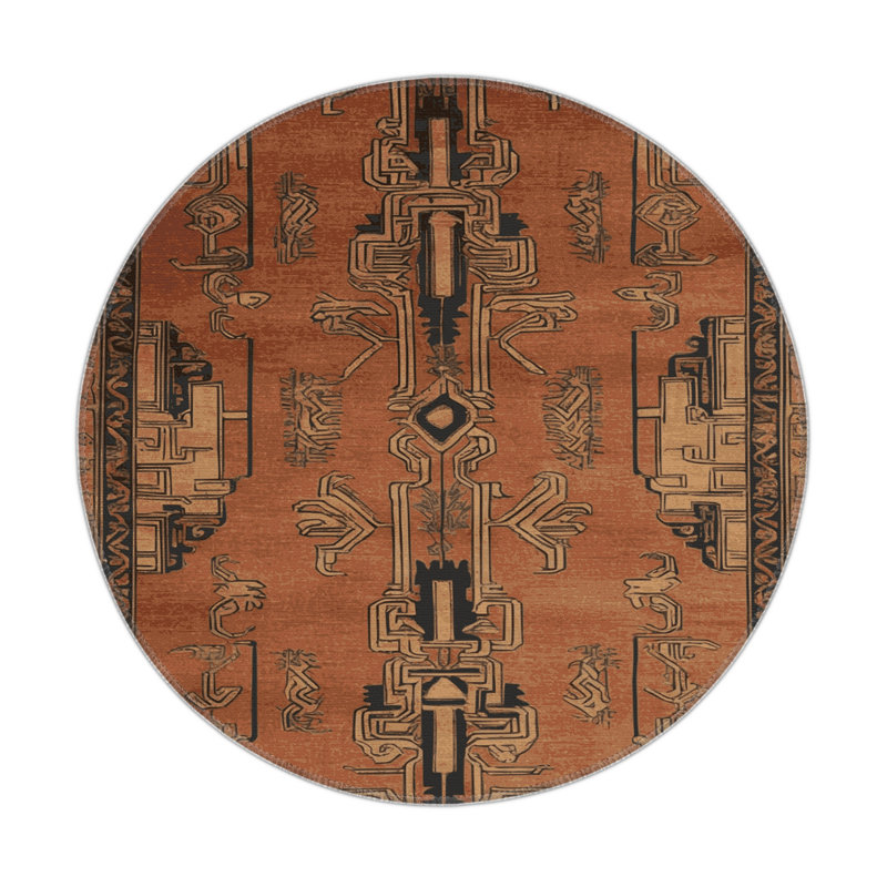Tapis intérieur et extérieur ArtDeco, Rond 5 pi