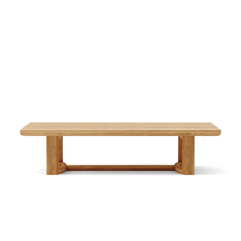 Junus Outdoor 4 - Piece Teak Conversation Set, Beige