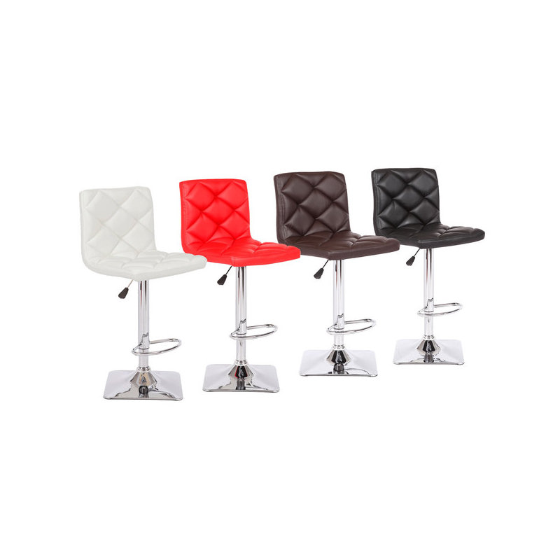 Tabouret tournant à hauteur réglable Dutcher, Rouge