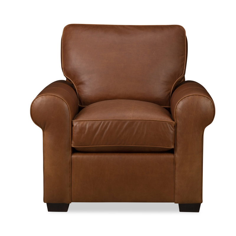 Fauteuil en cuir véritable Porter, Cuir véritable Bruno Canyon