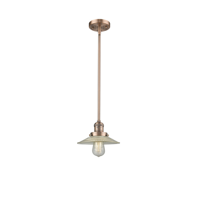 Clintonpark 1 - Light Single Pendant, Clear, No LED, Antique Copper
