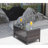 Clear Tempered Glass Outdoor Coffee Table In Brown , 34.6X20.5X17.7Inch, Protected, Assembly Required Smoothly Patio With Glass, Weather , Simple Guidance Easily