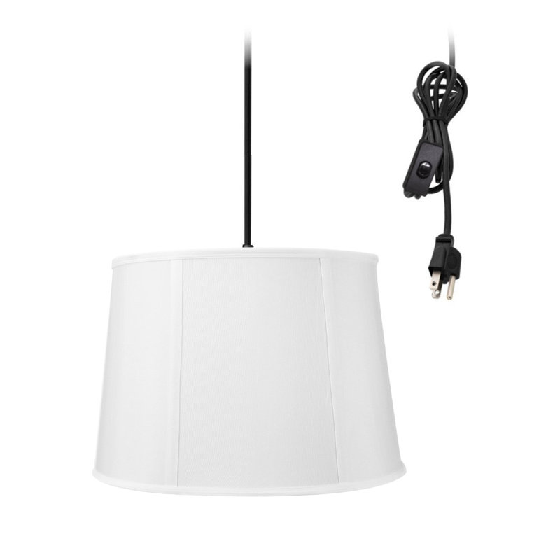 Luminaire tambour à tambour simple 1 lumières Collision, Blanc, Noir