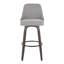 Tabouret de bar clouté 30 po à hauteur fixe avec pieds en bois cintré et repose-pieds rond - ensemble de 2-109576231-109576230