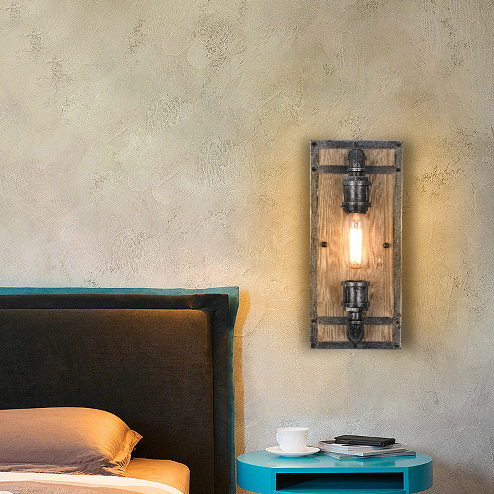 Williston Ledyard Square Single Head Water Pipe Shape Wall Lamp