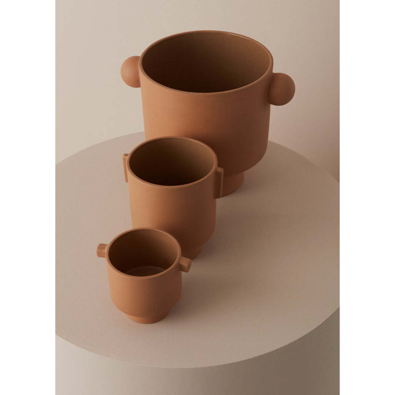 Inka Planter, 6.3" H x 5.91" W x 5.91" D, Brown