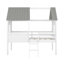 Twin Size Low Loft Wood House Bed With Two Side Windows-824115823