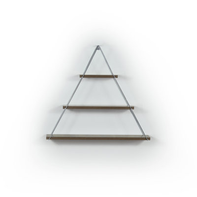 Moset Floating Wall Decor Wall Mounted Rustic Decorative Hanging Metal Bracket Triangle Shelf for Books