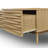 Corrigan Studio Mamtha Oak Coffee Table Modern 2-Drawer Oak Effect Table with Textured Slats and Adjustable Shelves