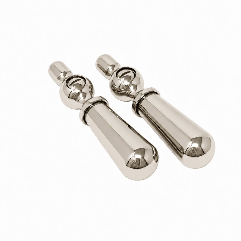 Poignée levier en porcelaine Strom Living P0476, Nickel poli