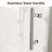 24" - 25 3/8" W x 72" H Pivot Swing Frameless Shower Door with 1/4" (6mm) Crystal Clear Tempered Glass-107925088