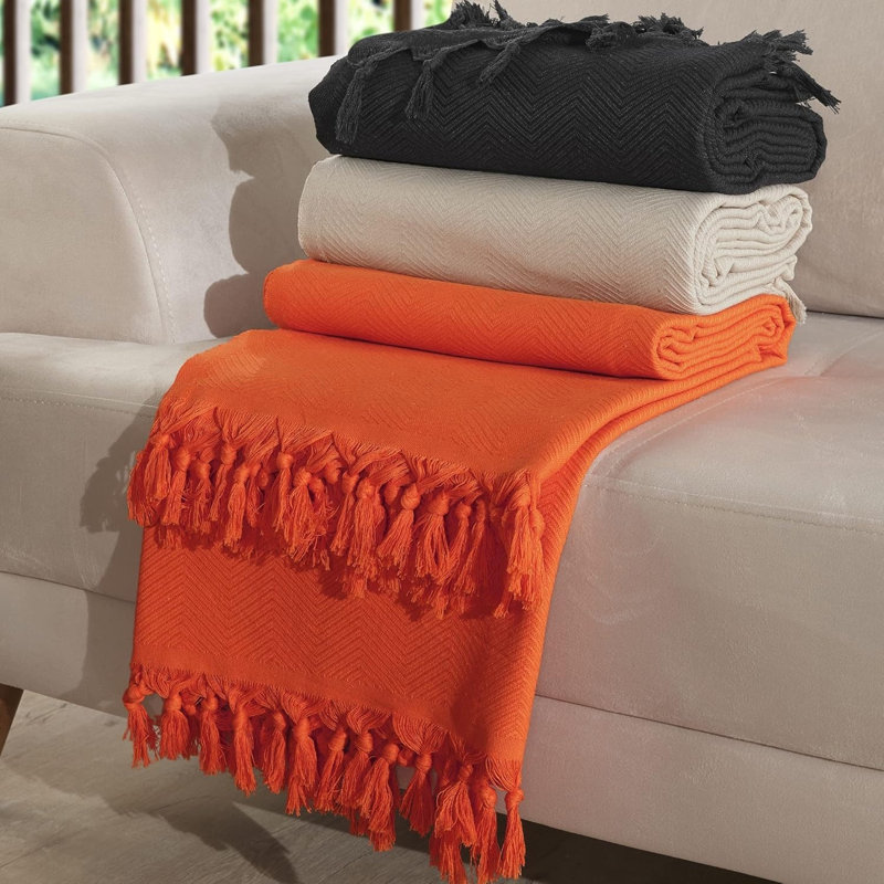 Throw Blanket, 230cm x 200cm, Beige