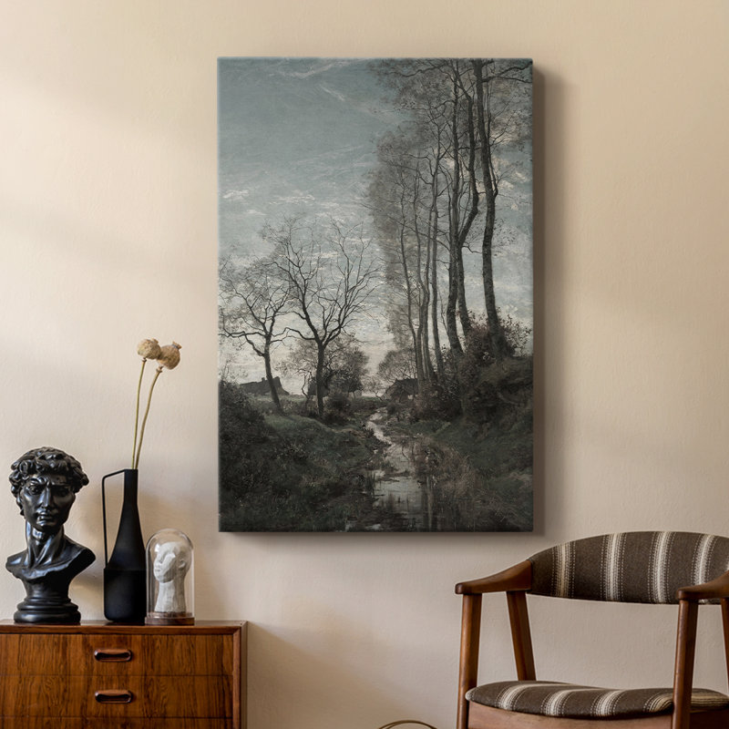 Paysage rétro CXLV III - galerie Cavas sur mesure, H 48 po x l 32 po