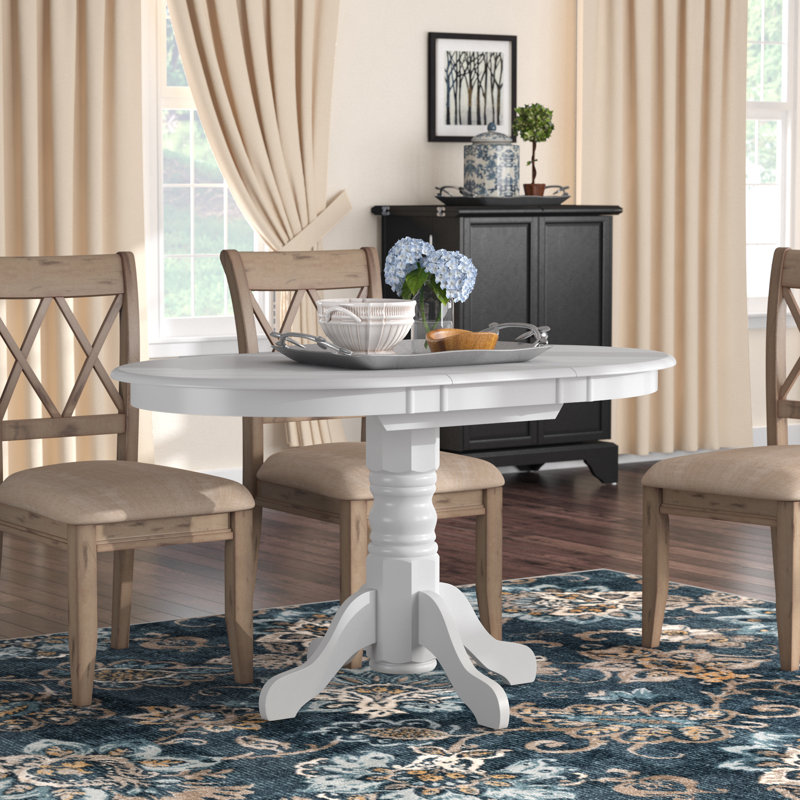 Pico Extendable Oval Dining Table, White