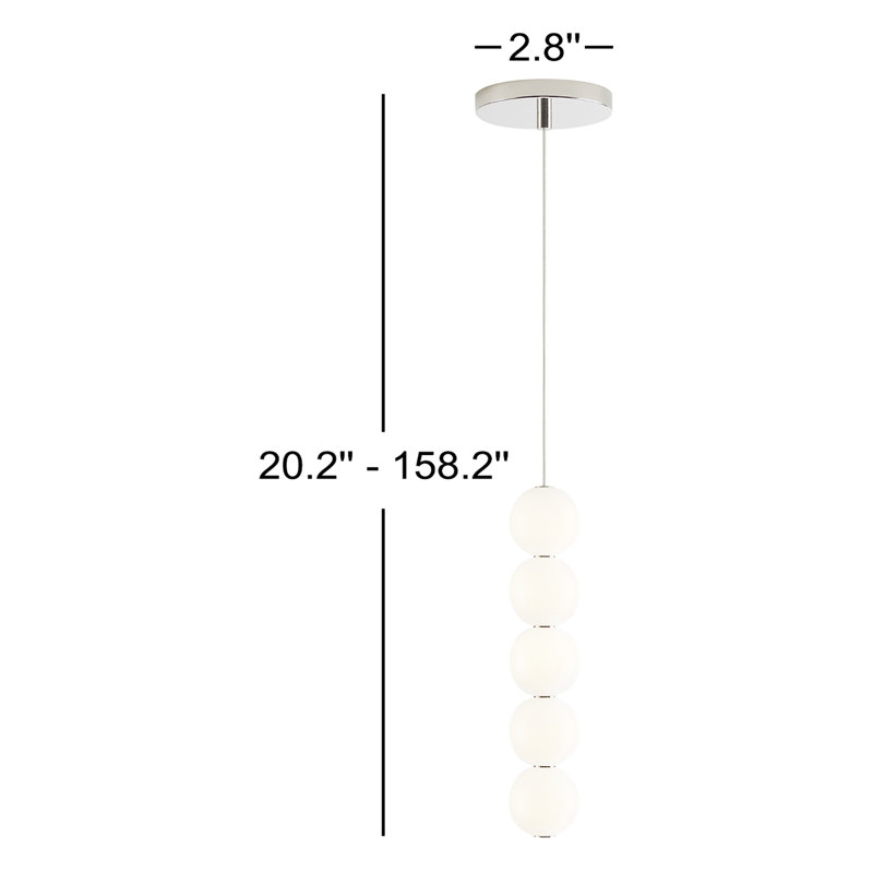 Orbet 5 - Light LED Pendant, Polished Nickel