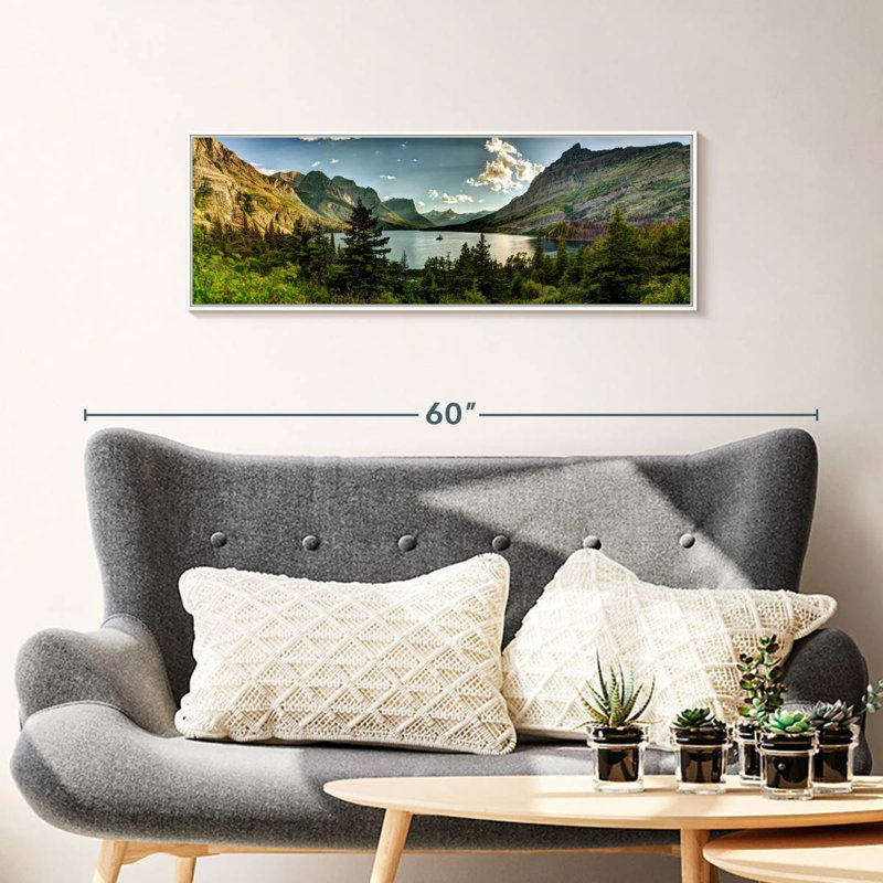 Montana, Montana, Cadre flottant blanc, 37" X 13"