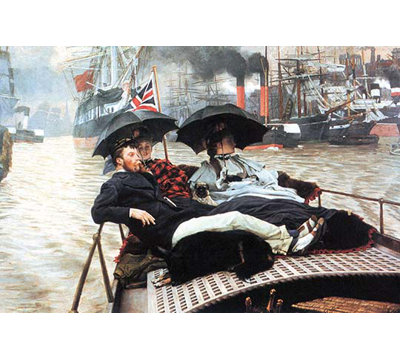 « the thames » par james tissot, reproduction de peinture