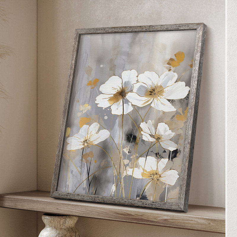 Reproduction encadrée FLORAL Series CD XXII - bois massif, H 11 po x l 9 po