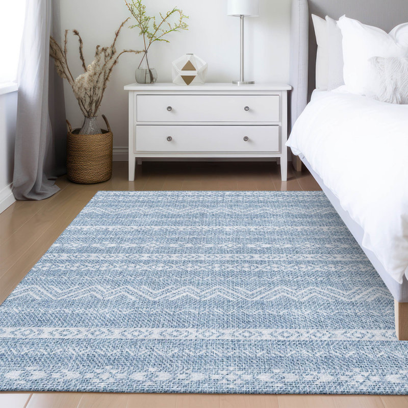 Cean Washable Southwestern Indoor / Outdoor Rug, Rectangle 10' x 14'