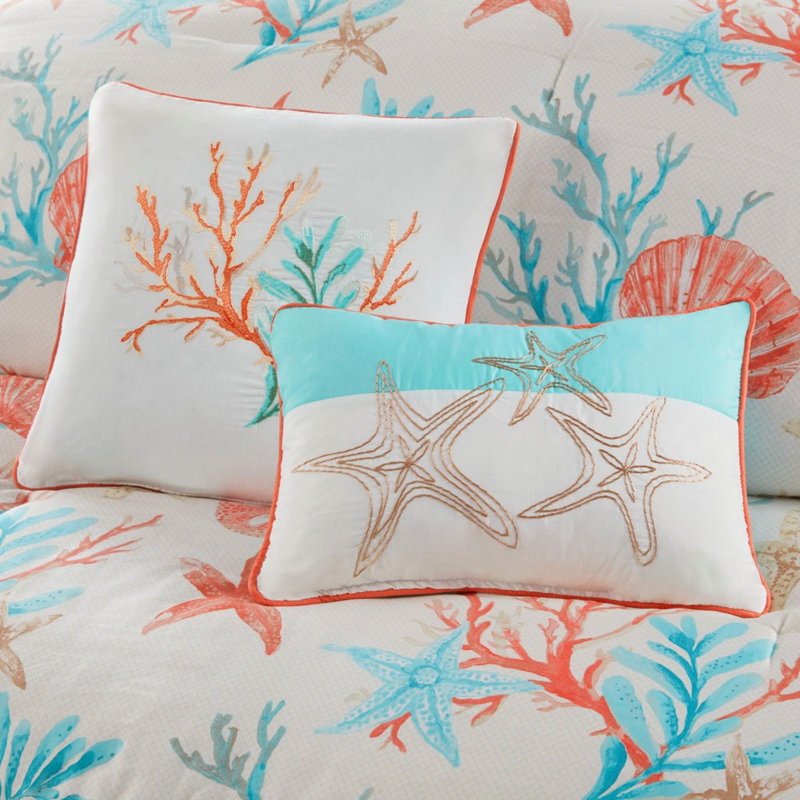 Ensembles de literie pour très grand lit hypoallergéniques, édredon en satin de coton de style bord de mer