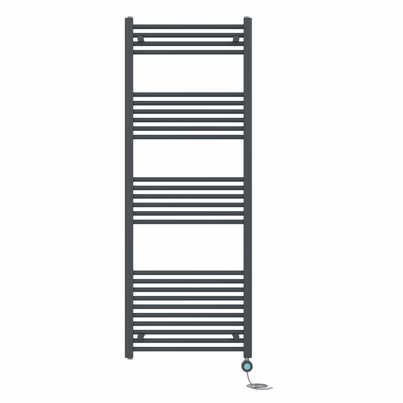 Fabiola Straight Towel Rail Heated Towel Rails, Anthracite, 160cm H x 60cm W x 3cm D
