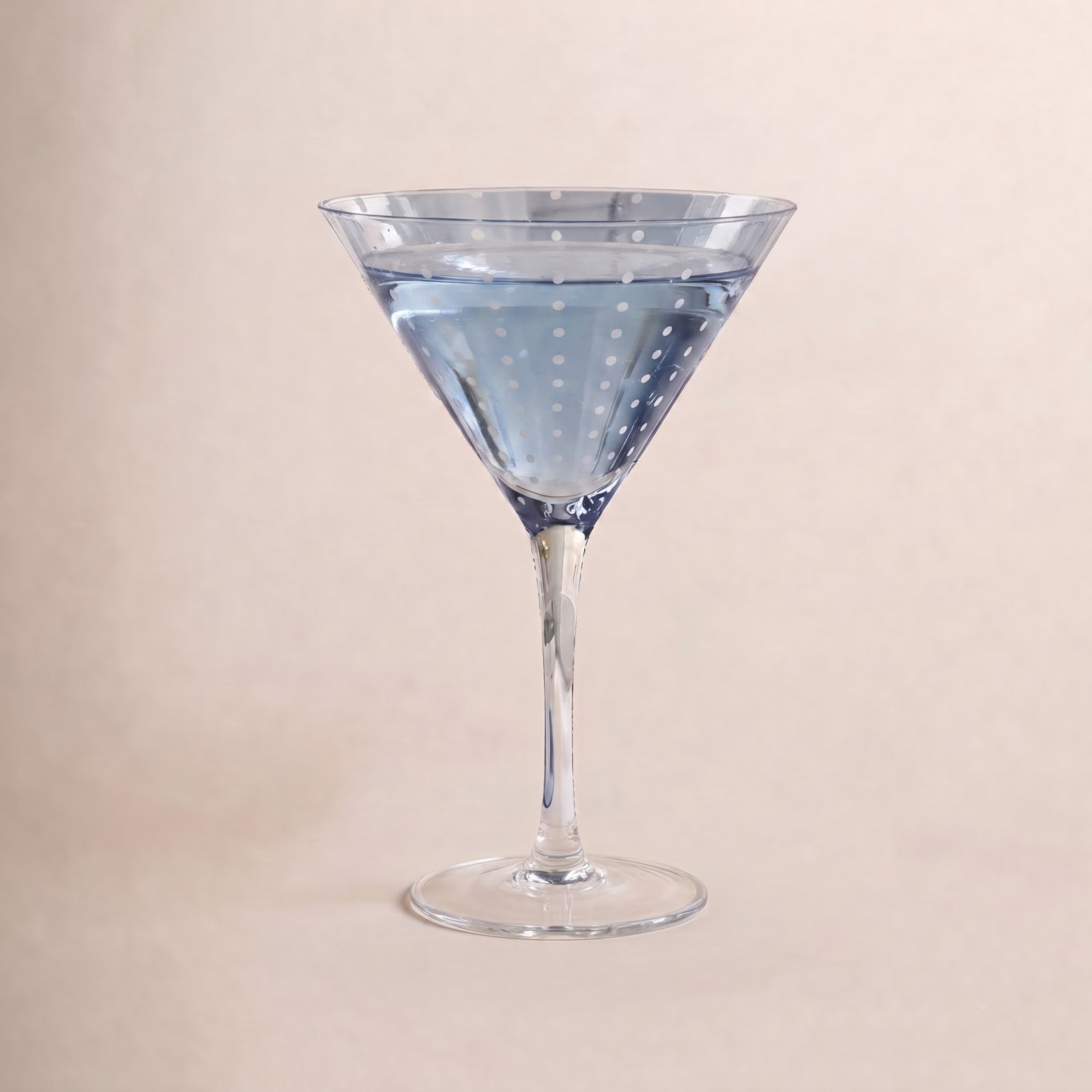 Jamesena Ribbed Martini Glass, Navy Blue