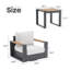 Ensemble de conversation d'extérieur 3 pièces, fauteuil pivotant avec coussins-922354428-922354417