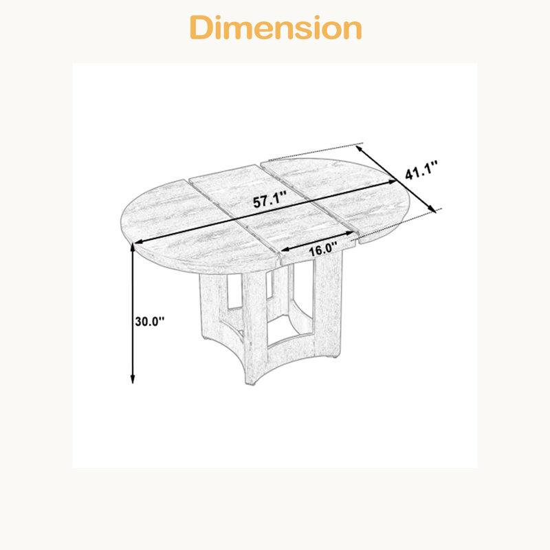 Table de salle à manger extensible Farmhouse, Espresso
