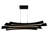 50" Black Chandelier for Dining Room, Living Room – Integrated LED with Adjustable Height – Modern Linear Design, Dimmable Glow-94314905