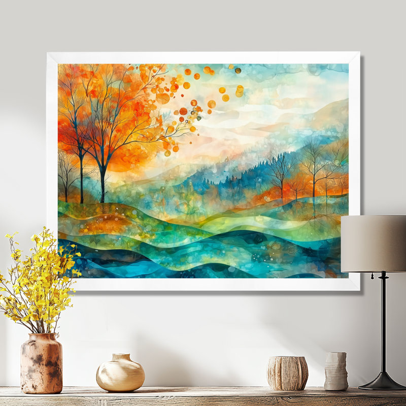 «Whispers In The Wind Abstract Prairies I», art mural Prairies, H 16 po x l 32 po, Blanc