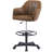 Brown Ergonomic Office Chair with PU Leather, Adjustable Swivel Desk Chair, Comfortable Computer Task Chair with Lumbar Support for Home Office or Study-1898579591