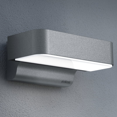 Chrome/White Integrated LED Outdoor Flush Mount with Dusk to Dawn
