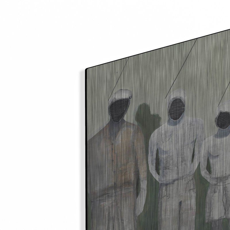 Winston Porter «Stay» par Nicolai Kubel Olesen, art mural en métal, H 16 po x l 24 po