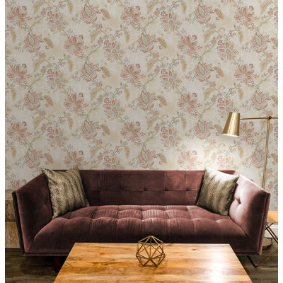 Papier peint à motif floral Valya Jacobean