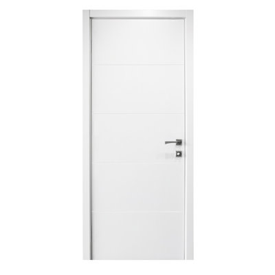 Porte coulissante intérieure graffiti pré-suspendue blanche traditionnelle gauche / droite