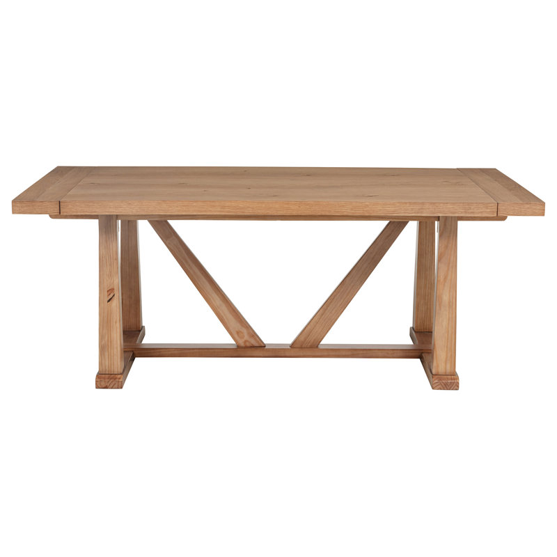 Brewton 106-inch Extension Leaf Dining Table Natural Brown