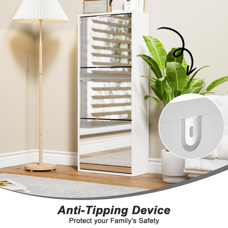 12 Pair Flip Down Shoe Storage