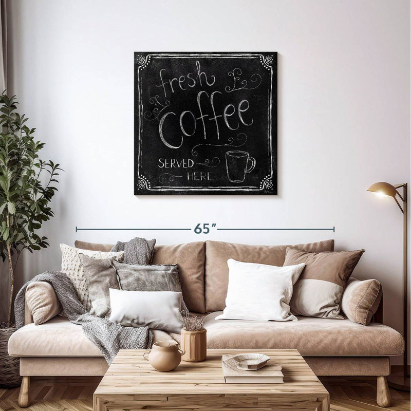 Kema Fresh Coffee Served Here Wall Sign, 36" H x 36" W