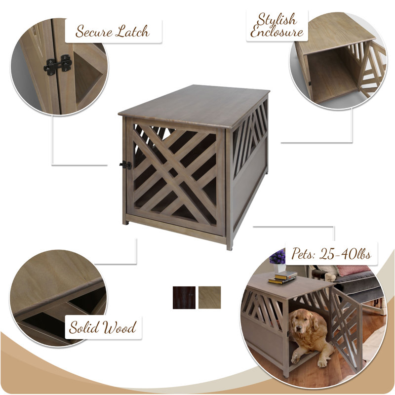 Cage pour animaux moderne en treillis Menzel, Gris taupe