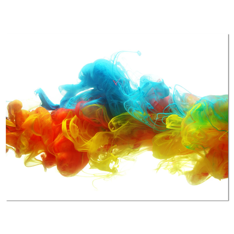 « ink color », art, impression abstraite sur toile tendue, H 20 po x l 20 po x P 1 po