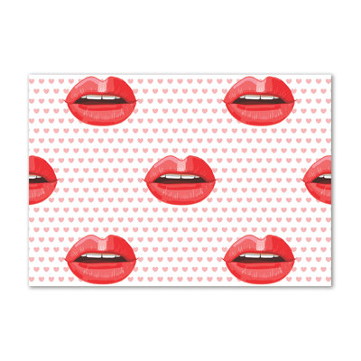 Red Lips - Wrapped Canvas Print