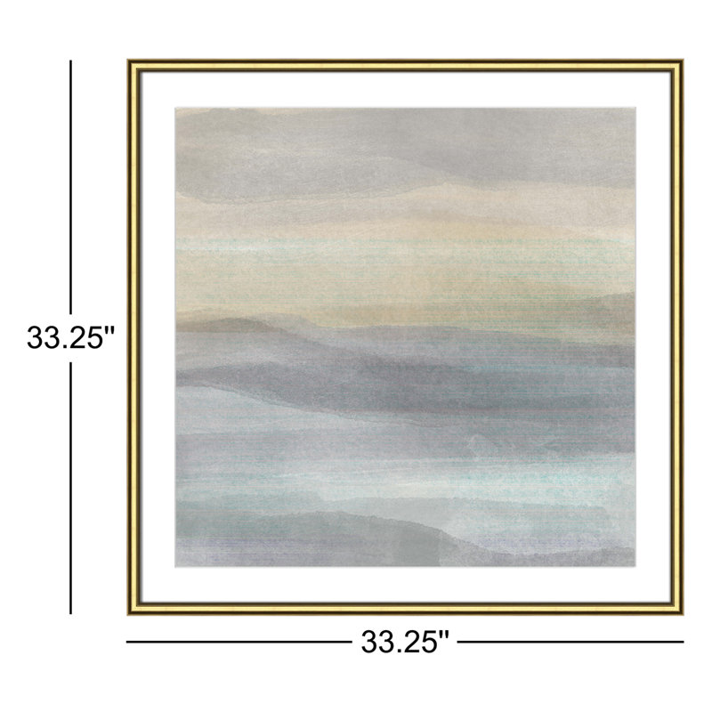 «Peridan Concept of Life» par Sally Swatland - peinture encadrée, L 33,25 po x H 33,25 po, Doré