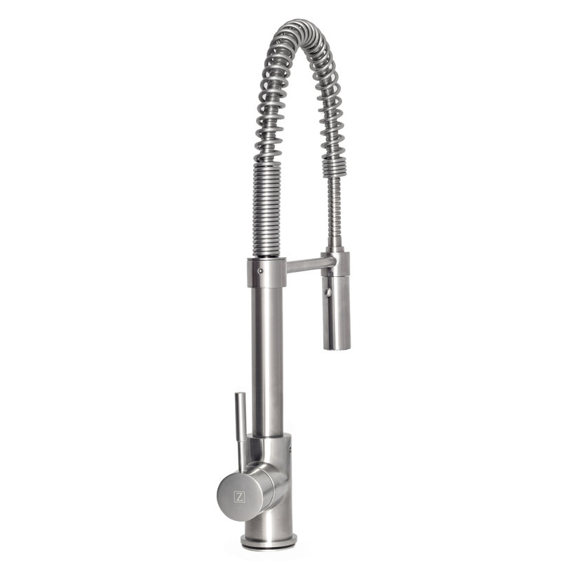 Sierra Pull Down Single Handle Kitchen Faucet with Side Spray and Accessories, Stainless Steel