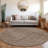 Clayra Brown Washable Indoor-Outdoor Rug - -742806395