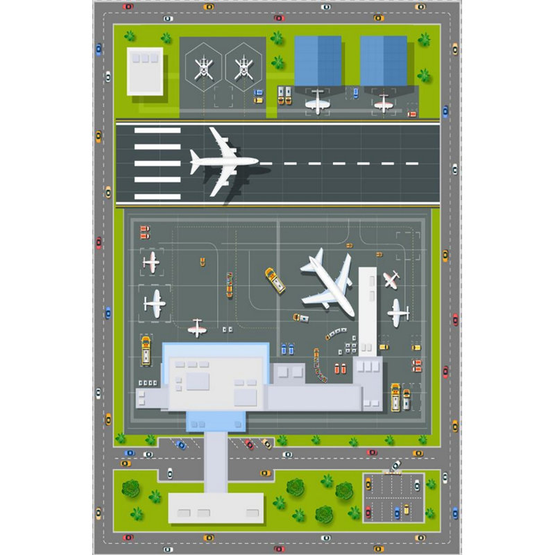 Pownal Grey/Green/Off White Rug, Rectangle 180 x 280cm