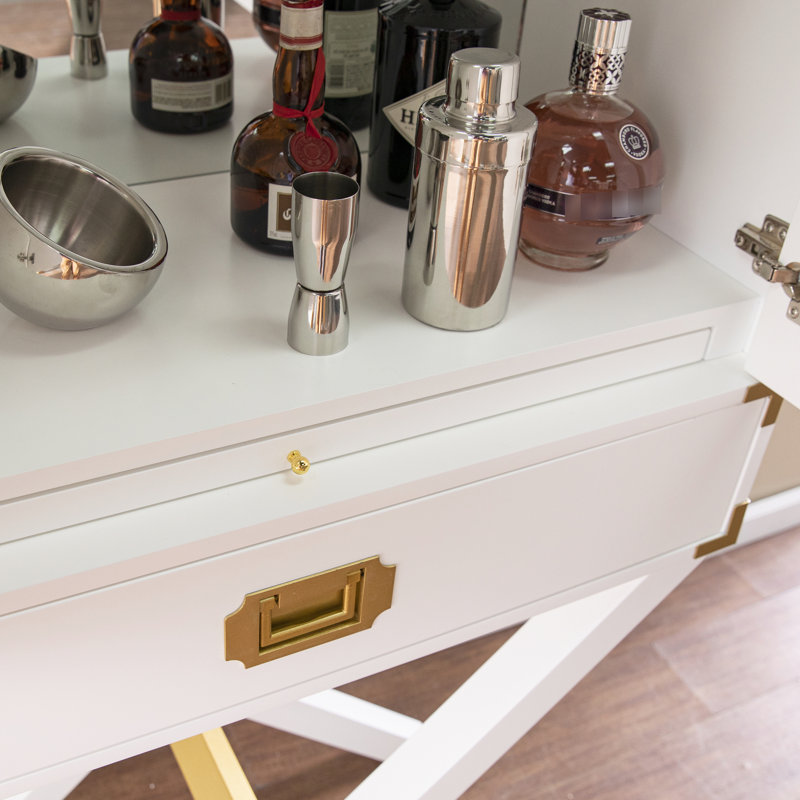Armoire de bar blanche avec amplement d'espace - Divertissez vos invités pour faciliter le rangement de boissons de grande taille dans un paquet de 34, spacieux